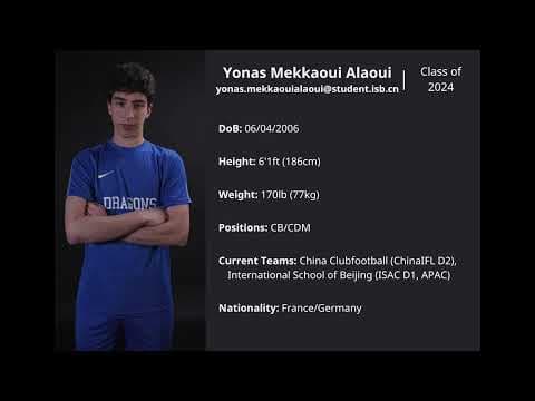 Video of Highlight Reel Yonas Mekkaoui Alaoui 2023