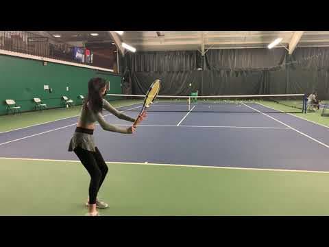 Video of Forehand with ball machine
