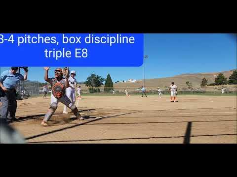 Video of BOX discipline,  2 run RBI TRIPLE E8
