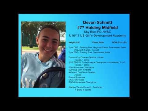 Video of Fall 2017 Highlight Video - Devon Schmitt |2020| Holding Midfield #77