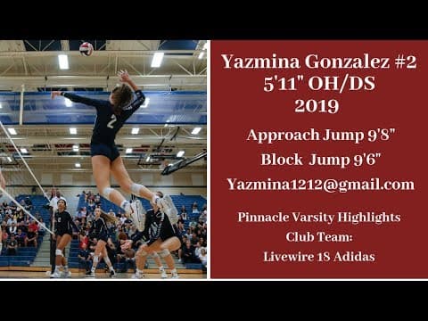 Video of #2 Yazmina Gonzalez 5'11" 2019 OUTSIDE HITTER OH/DS Volleyball Highlights