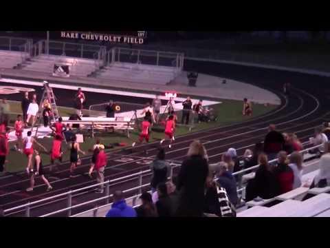 Video of 4x400 Pike HS vs Noblesville HS Lane 4 (Troy Glenn Leg 4 Red Uniform)