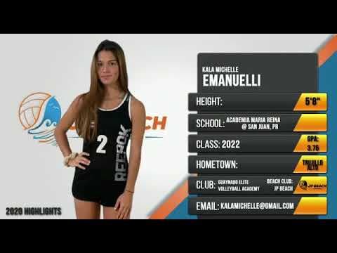 Video of Kala Emanuelli Beach Volleyball Highlights Video 2020