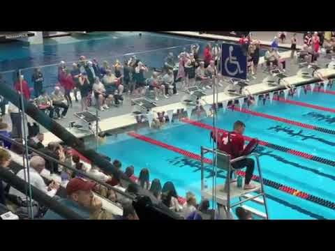 Video of    0:19 / 1:14  Kyra Hall 2020 IHSAA Girl's State Swimming Championships - 100 yd Backstroke Prelims 57.06
