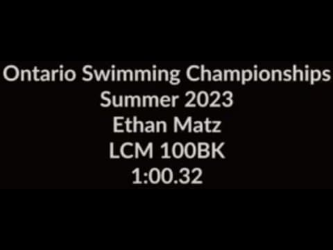 Video of 100 LCM Backstroke - Lane 3 - 1:00.32