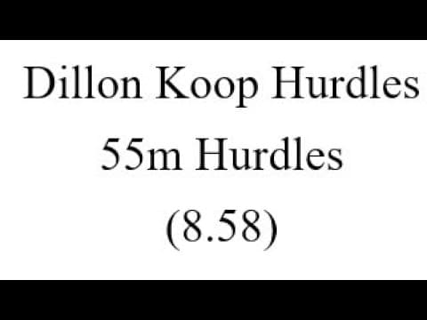 Video of Indoor Track Regional Meet (55m Hurdle) - 8.58