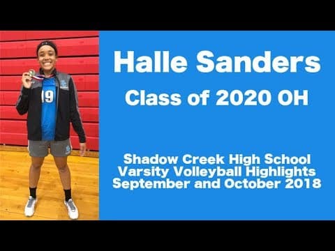Video of Halle Sanders 2020 OH Updated Jr. Highlights