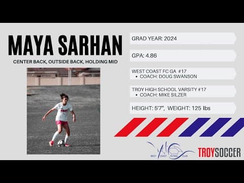 Video of Maya Sarhan Highlight Video 2021