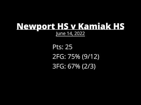 Video of 25pts. 2FG:75% 3FG:67%, NP v Kamiak June 14, 20222