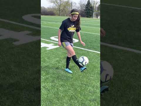 Video of Belle juggles soccer ball!