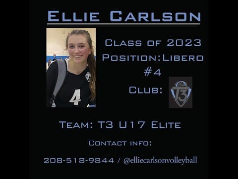 Video of Ellie Carlson 2023 Libero Las Vegas Classic Tournament  2022 