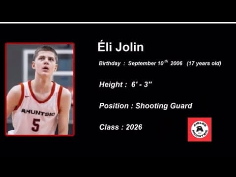 Video of Éli Jolin (Highlights against Vanier College)
