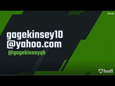 Video of Gage Kinsey 2021 Quarterback Ultimate Highlights