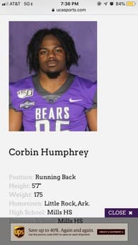 Corbin Humphrey Football recruiting profile image