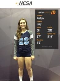 Kaitlyn Gray Women's Volleyball recruiting profile image