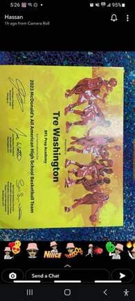 Hassan Washington Men's Basketball recruiting profile image