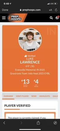 Luke Lawrence Men's Basketball recruiting profile image