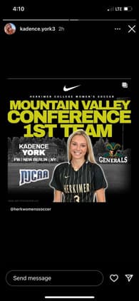Kadence York Women's Soccer recruiting profile image