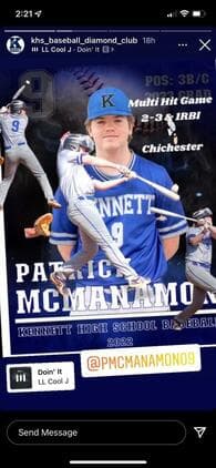 Patrick McManamon Baseball recruiting profile image