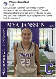 Mya Janssen Women's Basketball recruiting profile image