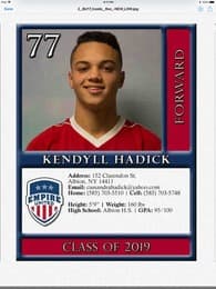Kendyll Hadick Men's Soccer recruiting profile image