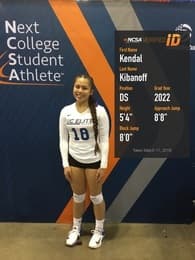 Kendal Kibanoff Women's Volleyball recruiting profile image