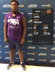 Justin Johnson Football recruiting profile image