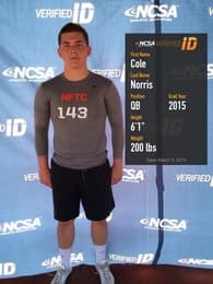 Cole Norris Football recruiting profile image
