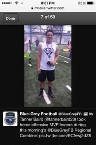 Tanner Baird Football recruiting profile image
