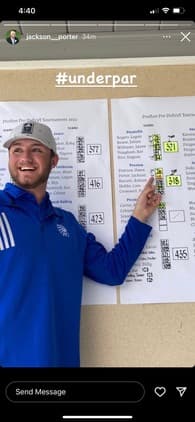 Jackson Porter Men's Golf recruiting profile image
