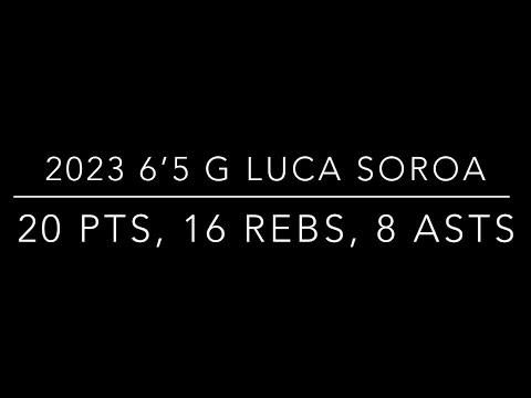 Video of Luca Soroa 20 PTS/16 REB/8 AST Game
