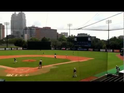 Video of Doubling to the RF corner with wood @ Rice's Reckling Park