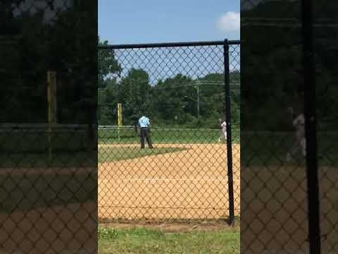 Video of Eddie Lough hits solid line drive into left center for lead off hit (July 2019) 