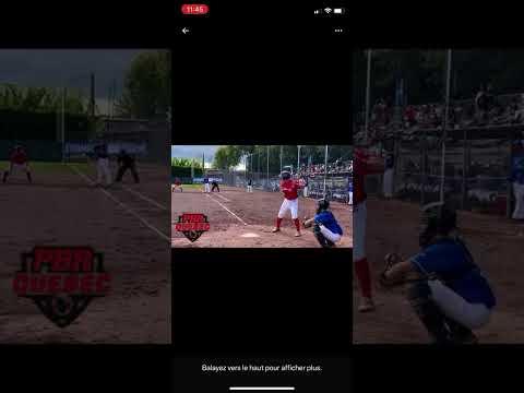 Video of Canadian championship, good swing and approach, shooting a line-drive other way for a single