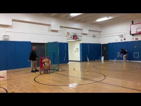 Video of Batting Practice in the Gym