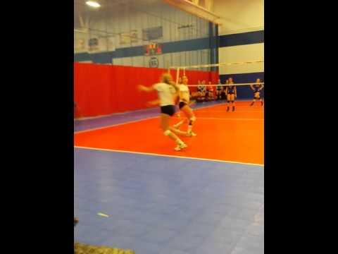 Video of #17 White Jersey front ct Serve and Bump 13116