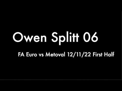 Video of Owen Splitt First Half Highlights vs Met Oval