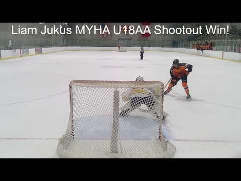 Video of Liam Jukus U18 AA MYHA Shootout win