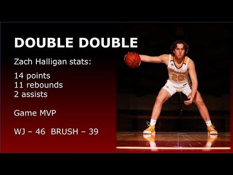 Video of Zach Halligan Highlights Double-Double vs Brush 11-27-2022