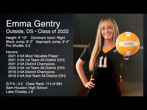 Video of Emma Gentry 2022 Sr 