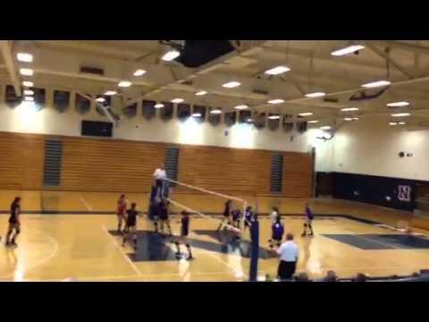 Video of Chloe Mason Class of 2019.  Number 5.  Hits both balls that were on her side of the net