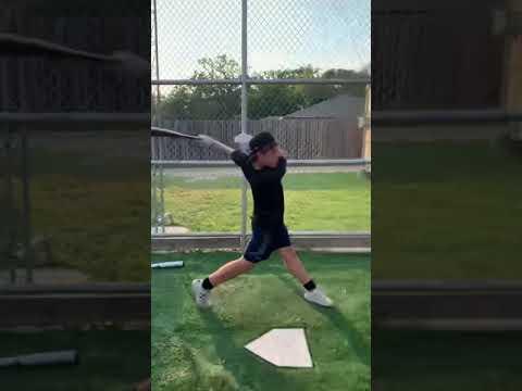 Video of Hitting in the cage with Blake Kopetsky