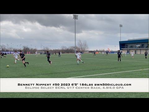 Video of Bennett Nippert 2022 March ECNL Eclipse Select U17 Texas National Event Highlights