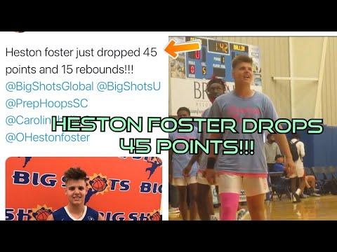 Video of Heston foster drops 45 points and 15 rebounds 