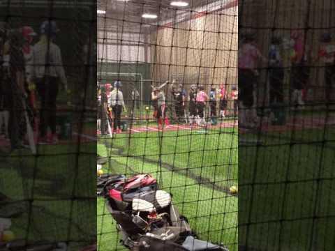 Video of P Morehouse Batting Session at Unif of NE-Omaha Jan 7 2016 Camp