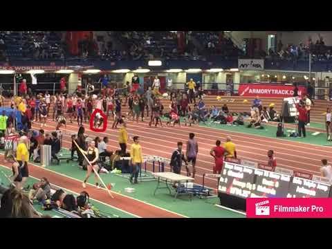 Video of Dede Smith in 55m dash prelims at 85th Eastern States Championships