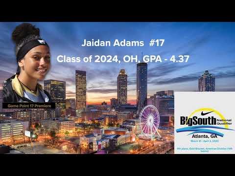 Video of Jaidan Adams 2023 Big South Qualifier Tourney Hilights