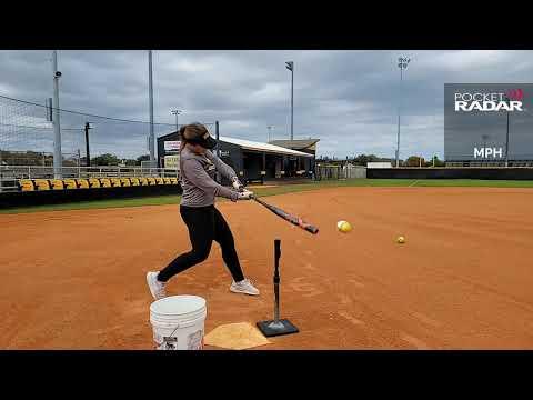 Video of 76/77mph Exit Velo