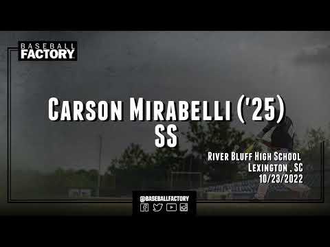 Video of Carson Mirabelli - Baseball Factory Evaluation (Recorded 10/23/22)