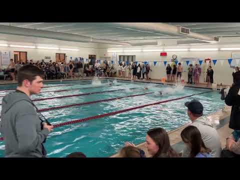 Video of 50 free at high school swim meet 